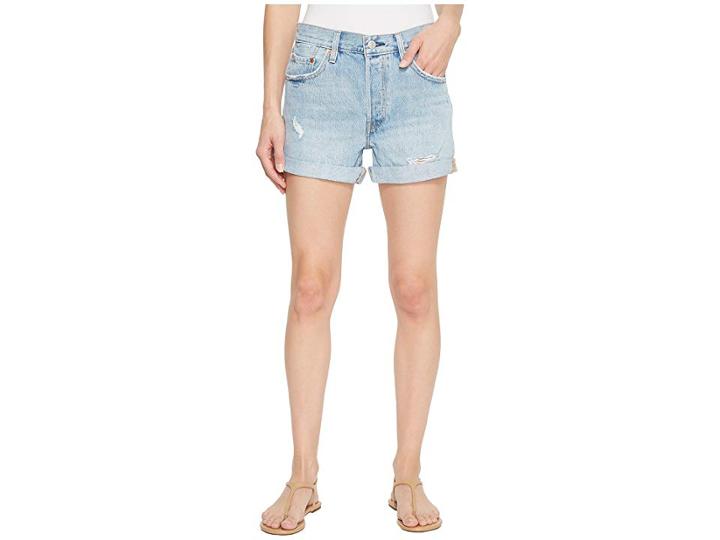 Levi's(r) Premium Premium 501 Long Shorts (north Beach Blues) Women's Shorts