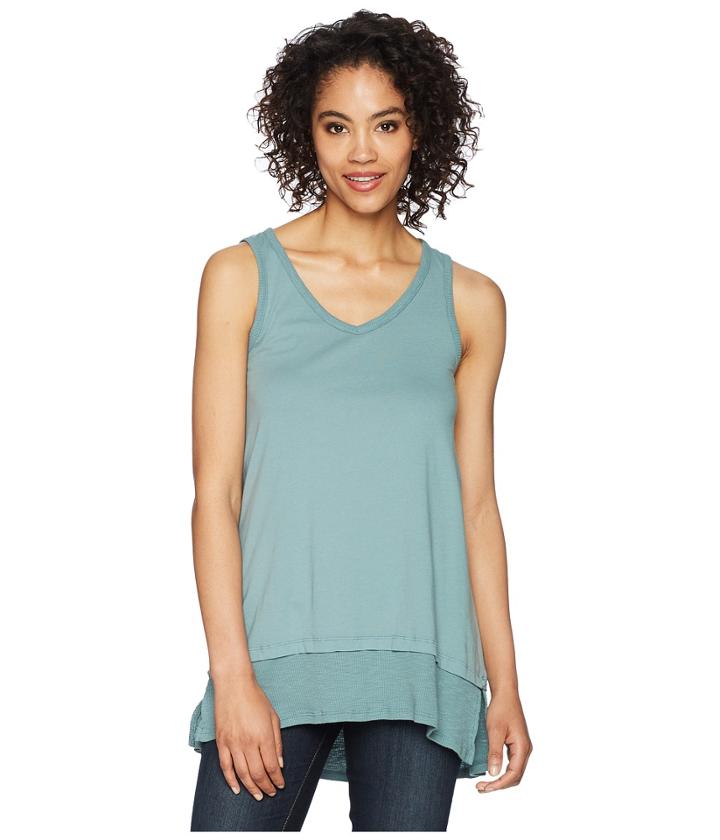 Mod-o-doc Supreme Jersey Banded Hem Tank Top (seagreen) Women's T Shirt