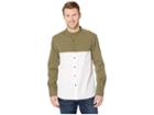 Kenneth Cole New York Long Sleeve Color Block Collarband (white) Men's Clothing