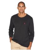U.s. Polo Assn. Long Sleeve Crew Neck T-shirt (black Heather) Men's T Shirt