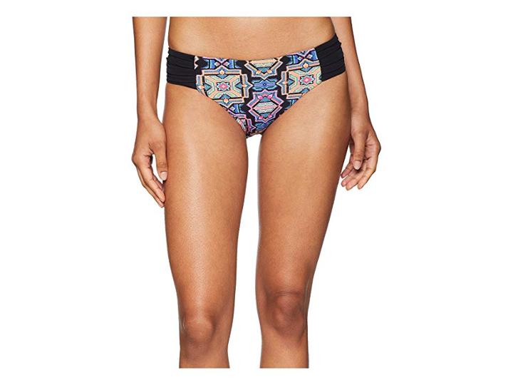 Seafolly Sun Temple Ruched Side Retro Bottom (black) Women's Swimwear