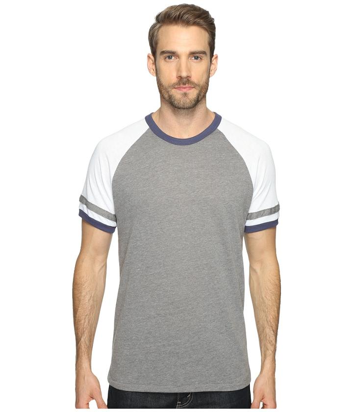 Alternative The Slapshot Tee (vintage Coal/white/navy) Men's T Shirt