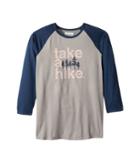 Columbia Kids Outdoor Elements 3/4 Sleeve Shirt (little Kids/big Kids) (carbon Heather/columbia Grey Heather) Girl's T Shirt