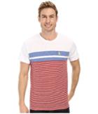 U.s. Polo Assn. Engineered Stripe Crew Neck T-shirt (dodger Blue) Men's T Shirt