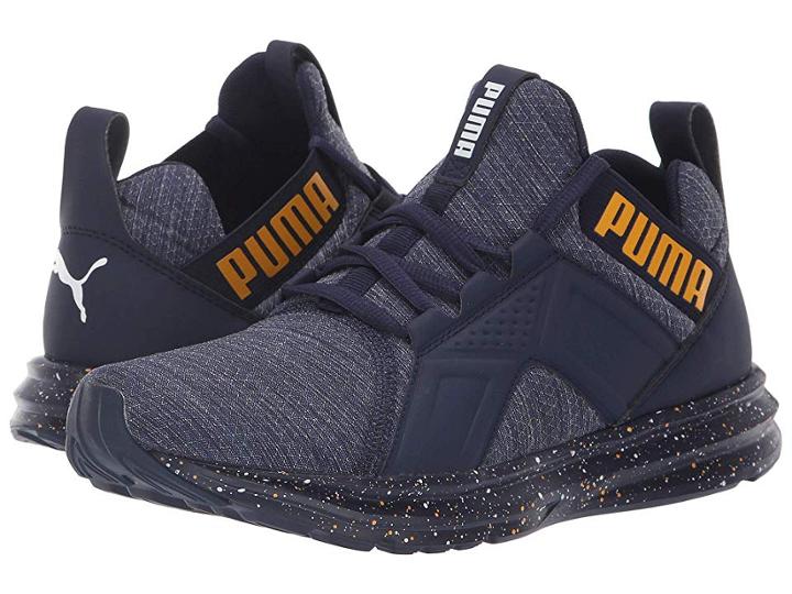 Puma Kids Enzo Heather Ripstop Speckle Jr (big Kid) (peacoat/puma White) Boys Shoes