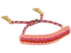 Rebecca Minkoff Striped Seed Beads Friendship Bracelet (pink Multi) Bracelet