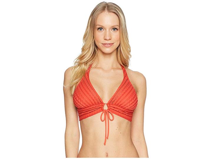 Robin Piccone Carly Halter Top (pimento) Women's Swimwear