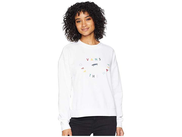 Vans Confetti Crew (white) Women's Clothing