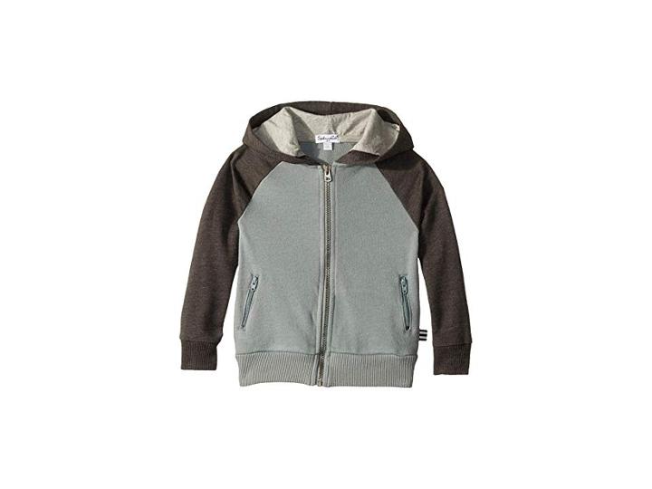Splendid Littles Raglan Hoodie (toddler) (asphalt) Boy's Sweatshirt