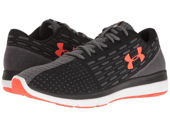 Under Armour Ua Threadborne Slingflex (black/rhino Gray/phoenix Fire) Men's Running Shoes