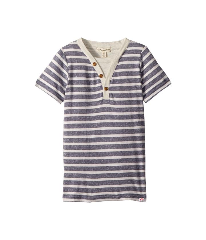 Appaman Kids Houston Tee (toddler/little Kids/big Kids) (heather Navy Stripe) Boy's T Shirt