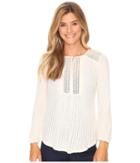 Lucky Brand Drop Needle Knit Top (oatmeal) Women's Clothing