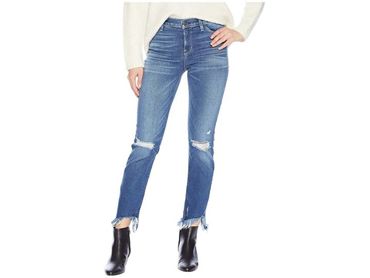 Hudson Nico Mid-rise Cigarette Raw Hem Jeans In Riviera (riviera) Women's Jeans