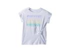 Converse Kids Asymmetrical Tie Front Tee (big Kids) (lunar Rock Heather) Girl's T Shirt