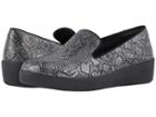 Fitflop Audrey Python Print Smoking Slippers (black) Women's  Shoes