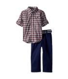 Ralph Lauren Baby Tartan Shirt Chino Pants Set (infant) (red Multi) Boy's Active Sets