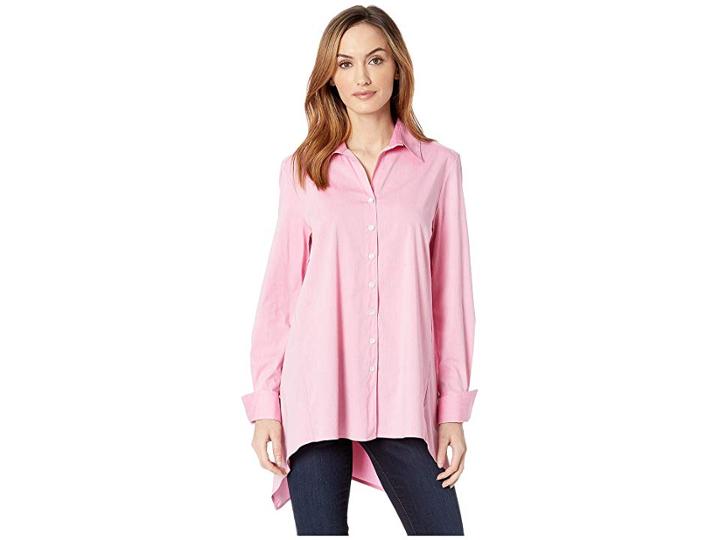 Krazy Larry Button Down Tunic (pink) Women's Blouse