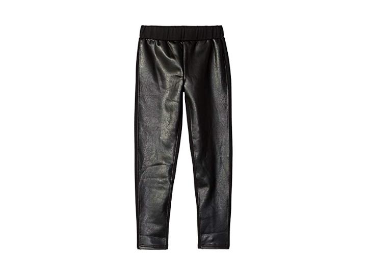 Ella Moss Girl Faux Leather Leggings (big Kids) (black) Girl's Casual Pants