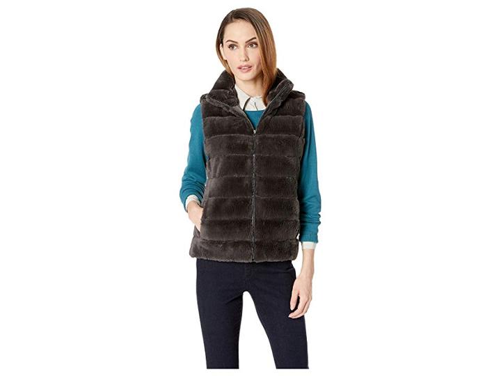 Dylan By True Grit Fur Love Vest (vintage Black) Women's Vest