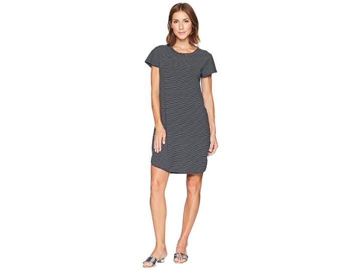 Fresh Produce Pinstripe Kylie T-shirt Dress (black) Women's Dress