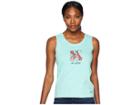 Life Is Good Lobster Adirondack Sleeveless Crusher Tee (cool Aqua) Women's Sleeveless