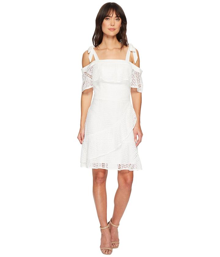 Adelyn Rae Maxine Fit And Flare Dress (white) Women's Dress
