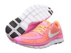Nike Free 5.0 V4 (pink Glow/white/atomic Orange) Women's Shoes