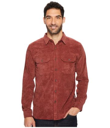 Royal Robbins Grid Cord Long Sleeve Shirt (red Rock) Men's Long Sleeve Button Up