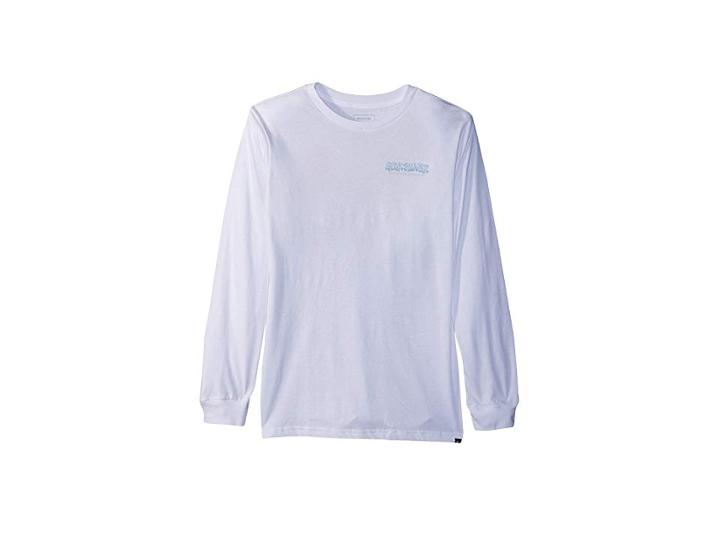 Quiksilver Kids The Original M And W Long Sleeve Shirt (big Kids) (white) Boy's Long Sleeve Pullover