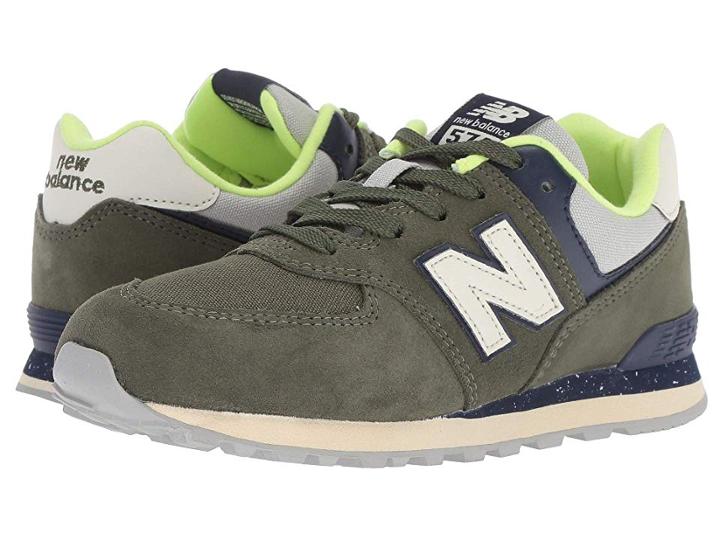 New Balance Kids Gc574v1 (big Kid) (dark Covert Green/pigment) Boys Shoes