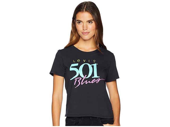 Levi's(r) Womens Graphic Surf Tee (501 Blues Caviar) Women's Clothing