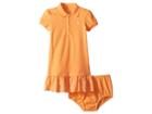 Ralph Lauren Baby Eyelet Polo Dress Bloomer (infant) (fair Orange) Girl's Active Sets