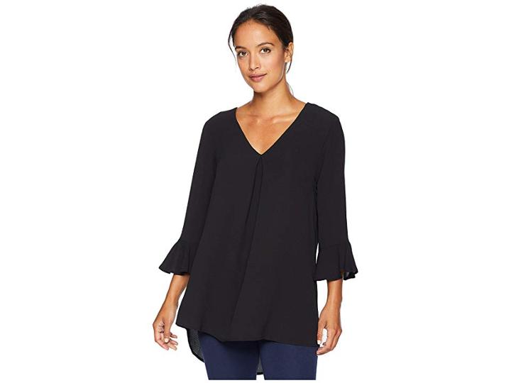 Bobeau Solid Bubble Crepe (black) Women's Clothing