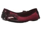Anne Klein Buttons Flat (dark Wine Fabric) Women's Flat Shoes