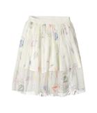 Stella Mccartney Kids Darci Tulle Skirt With Skates Embroidery (toddler/little Kids/big Kids) (cream) Girl's Skirt