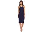 Michael Michael Kors Rib Circle Trim Dress (true Navy) Women's Dress
