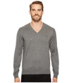 Lacoste Cotton Jersey V-neck Sweater (galaxite Chine) Men's Sweater