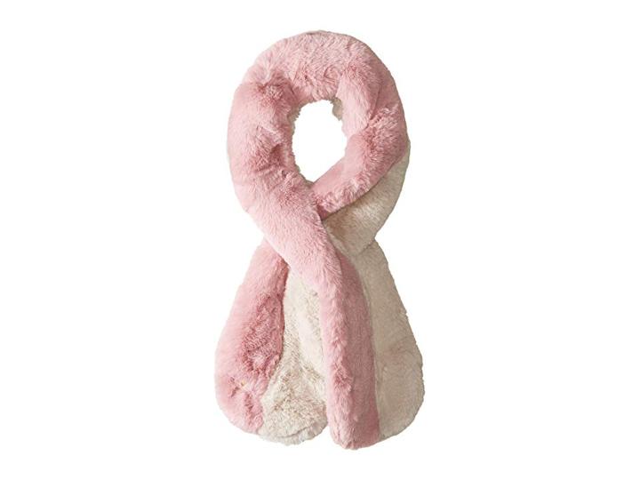 Echo Design Pull Through Faux Fur Color Block Stole (echo Silver) Scarves