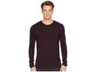 John Varvatos Collection Long Sleeve Crew Neck With Contrast Y2096u3 (merlot) Men's Sweater