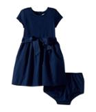 Ralph Lauren Baby Fit-and-flare Dress Bloomer (infant) (holiday Navy) Girl's Active Sets