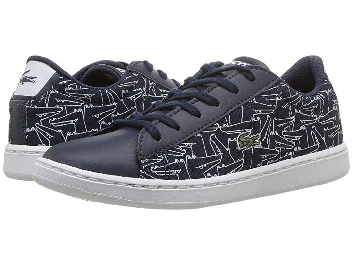 Lacoste Kids Carnaby Evo (little Kid) (navy/white 2) Kids Shoes