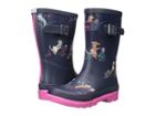Joules Kids Printed Welly Rain Boot (toddler/little Kid/big Kid) (dark Animal) Girls Shoes