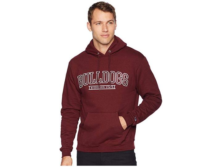 Champion College Mississippi State Bulldogs Powerblend(r) Fleece Hoodie (maroon) Men's Sweatshirt