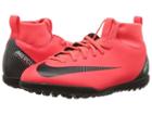 Nike Kids Superflyx 6 Club Cr7 Tf Soccer (little Kid/big Kid) (bright Crimson/black/chrome) Kids Shoes