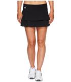 Adidas Advantage Layered Skirt (black/clear Onix) Women's Skirt