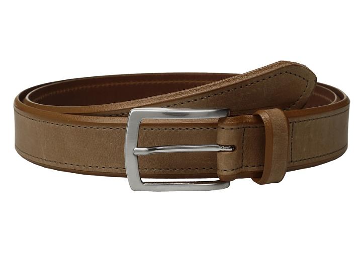 Johnston & Murphy Single Stitch Belt (tan) Men's Belts