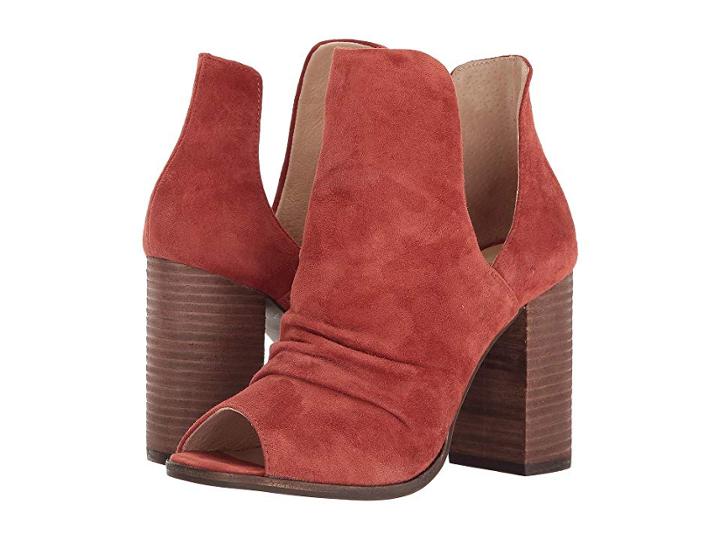 Kristin Cavallari Lash Peep Toe Bootie (brandy Kid Suede) Women's Shoes