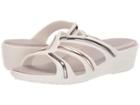 Crocs Sanrah Metalblock Strap Wedge (multi Rose Gold/oyster) Women's Shoes