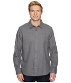 Prana Trey Long Sleeve Flannel (gravel) Men's Long Sleeve Button Up