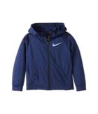 Nike Kids Dri-fit Training Full-zip Hoodie (little Kids) (binary Blue) Boy's Sweatshirt